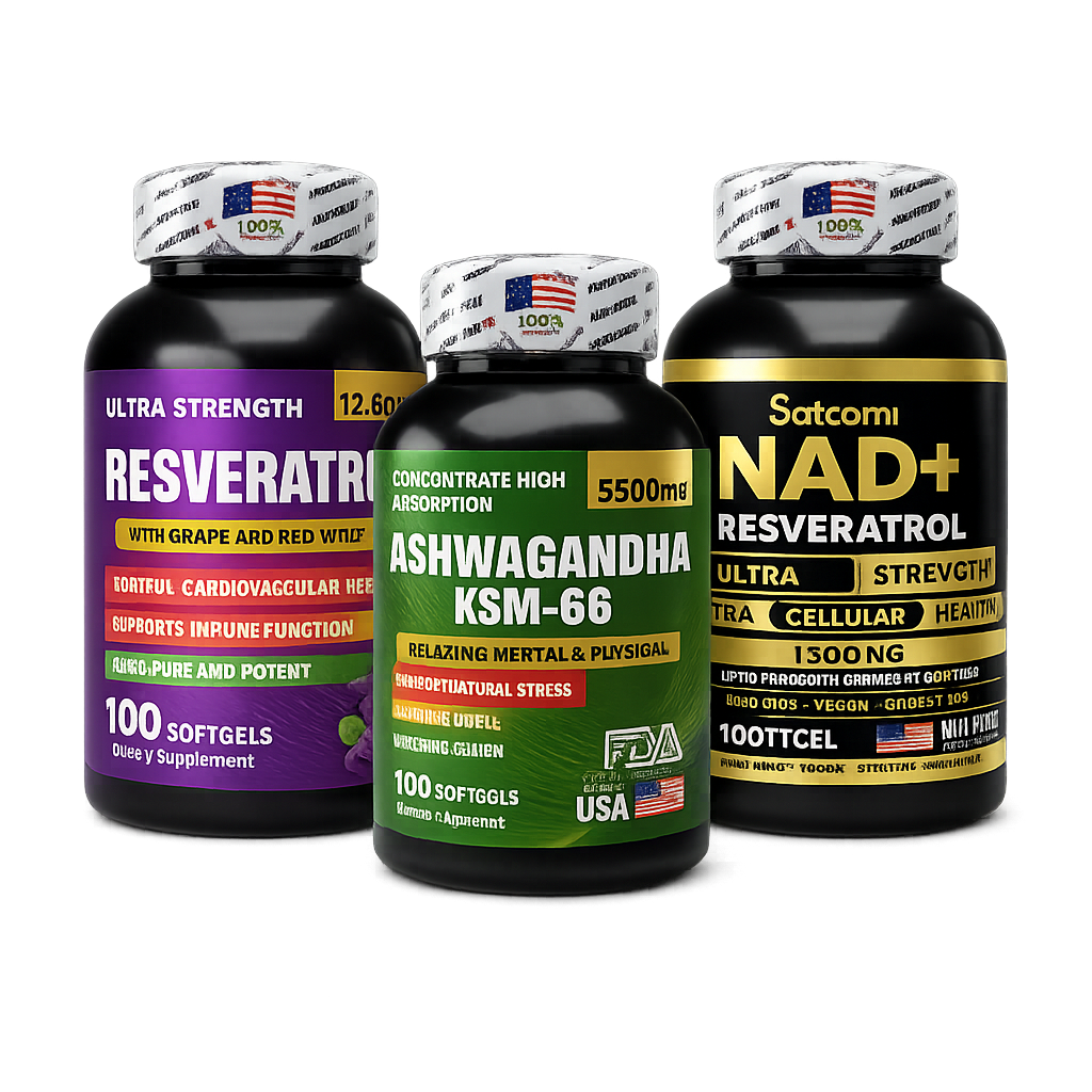 COMBO Nad + Ashwagandha + Resveratrol